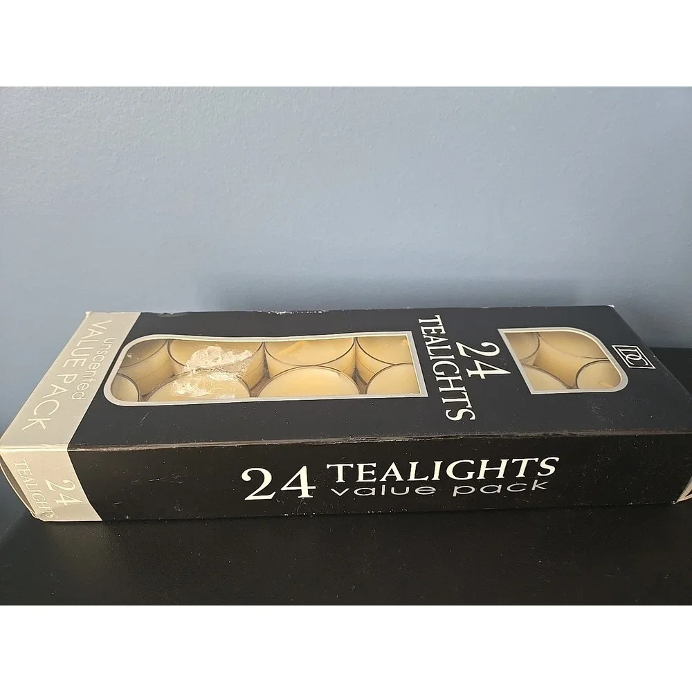 24 Tea Light‎ Tealight Candles Package Ivory - Dynamic Collection